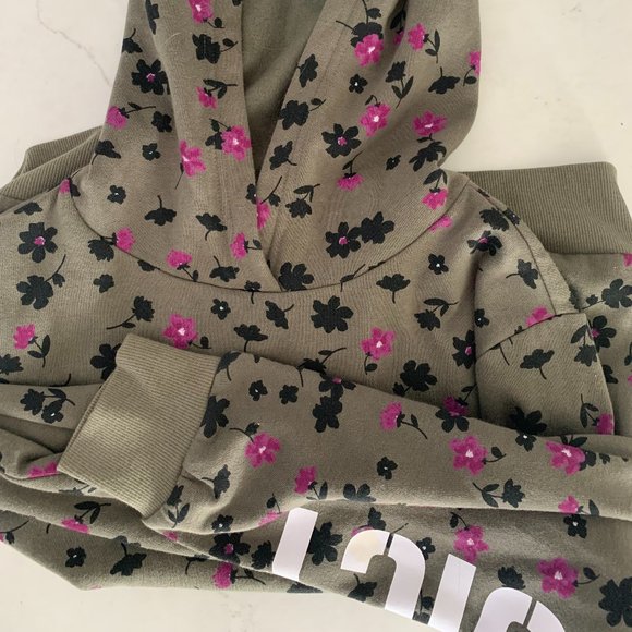 JUICY COUTURE FLORAL CROPPED HOODIE - Picture 1 of 3